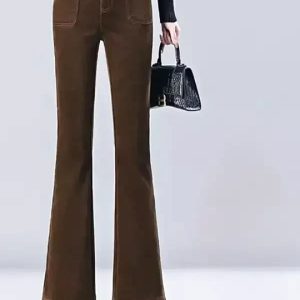 Pantalon Velour Evasé