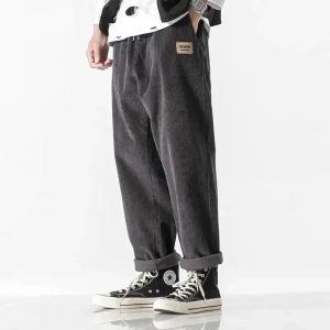 Pantalon Velours Gris Homme