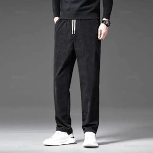 Pantalon Velours Noir Homme