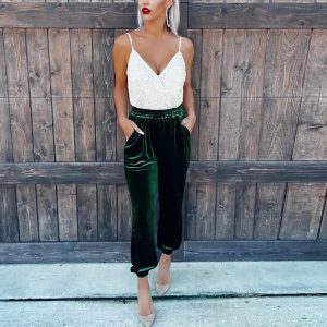 Pantalon Velours Vert