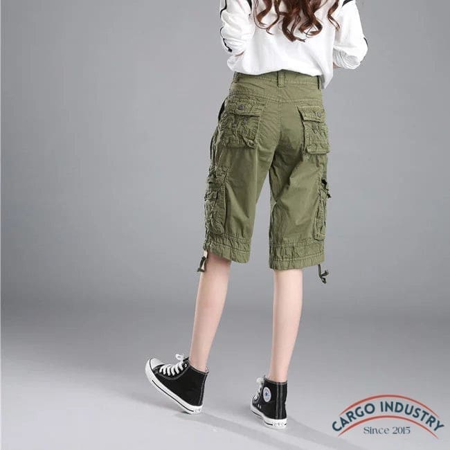 Short Cargo Femme Beige Classique – Image 9