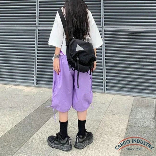 Short Cargo Femme Violet Urbain – Image 5