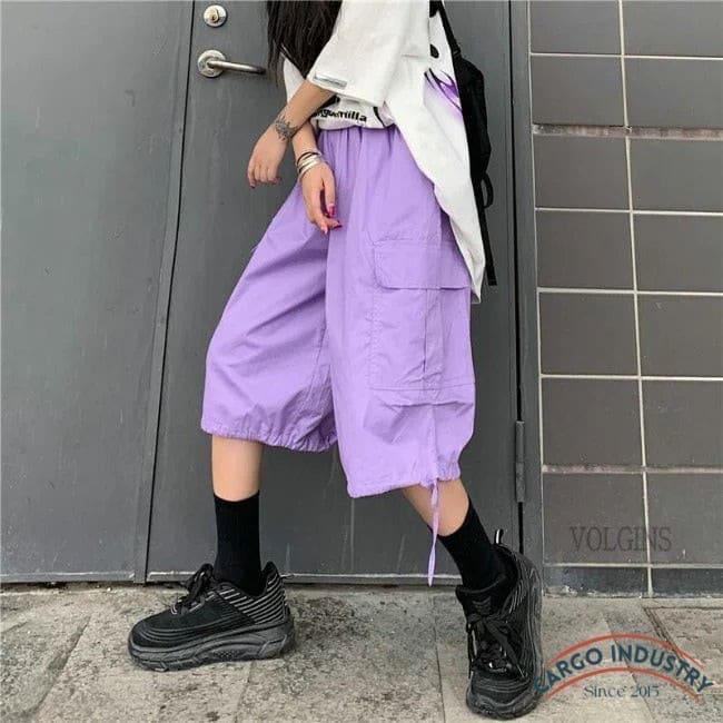 Short Cargo Femme Violet Urbain – Image 4