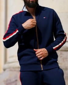 Sweat zippé homme ARISTIDE – Élégance sportswear – La Marinière Française