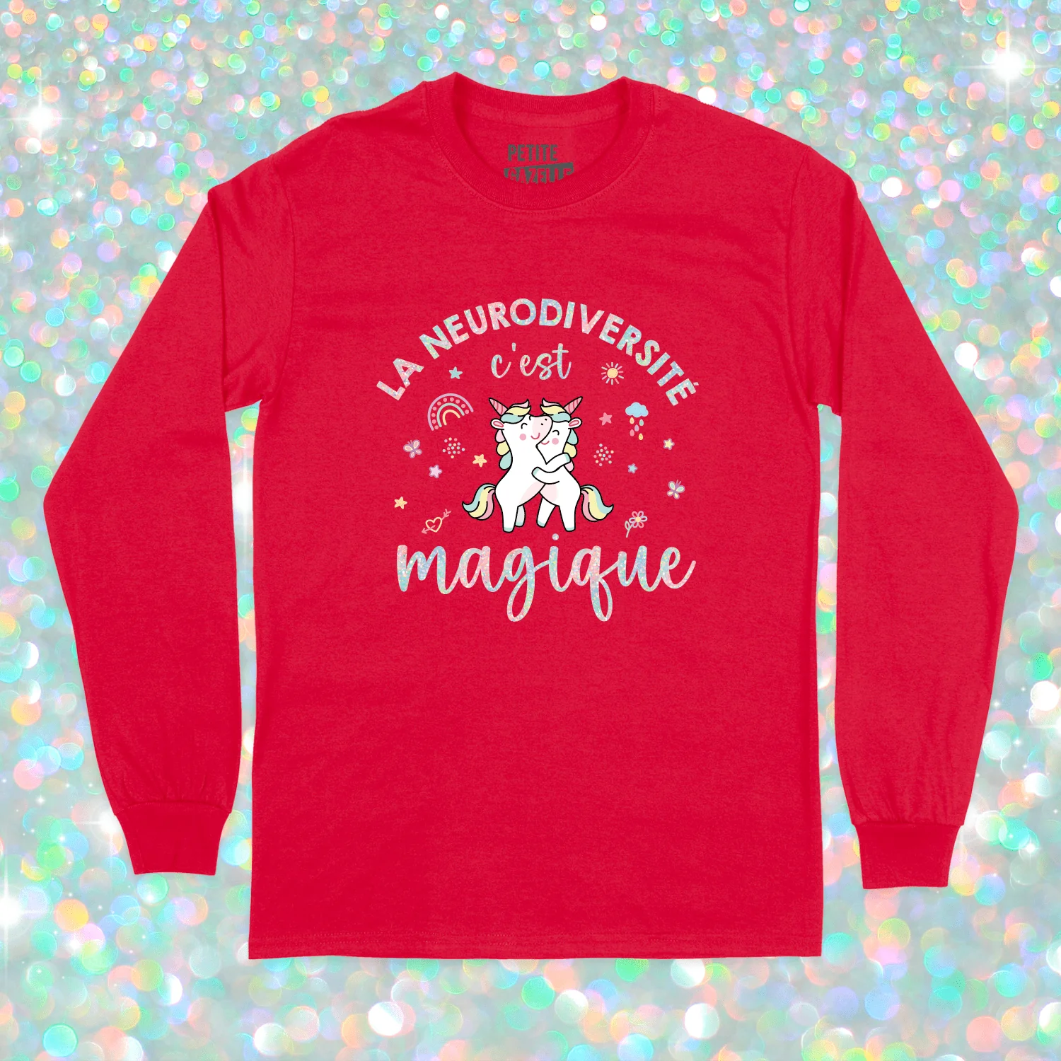 T-SHIRT À MANCHES LONGUES | La neurodiversité c'est magique (Holographique) – Image 7