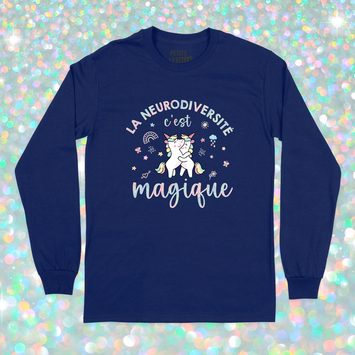 T-SHIRT À MANCHES LONGUES | La neurodiversité c'est magique (Holographique) – Image 5