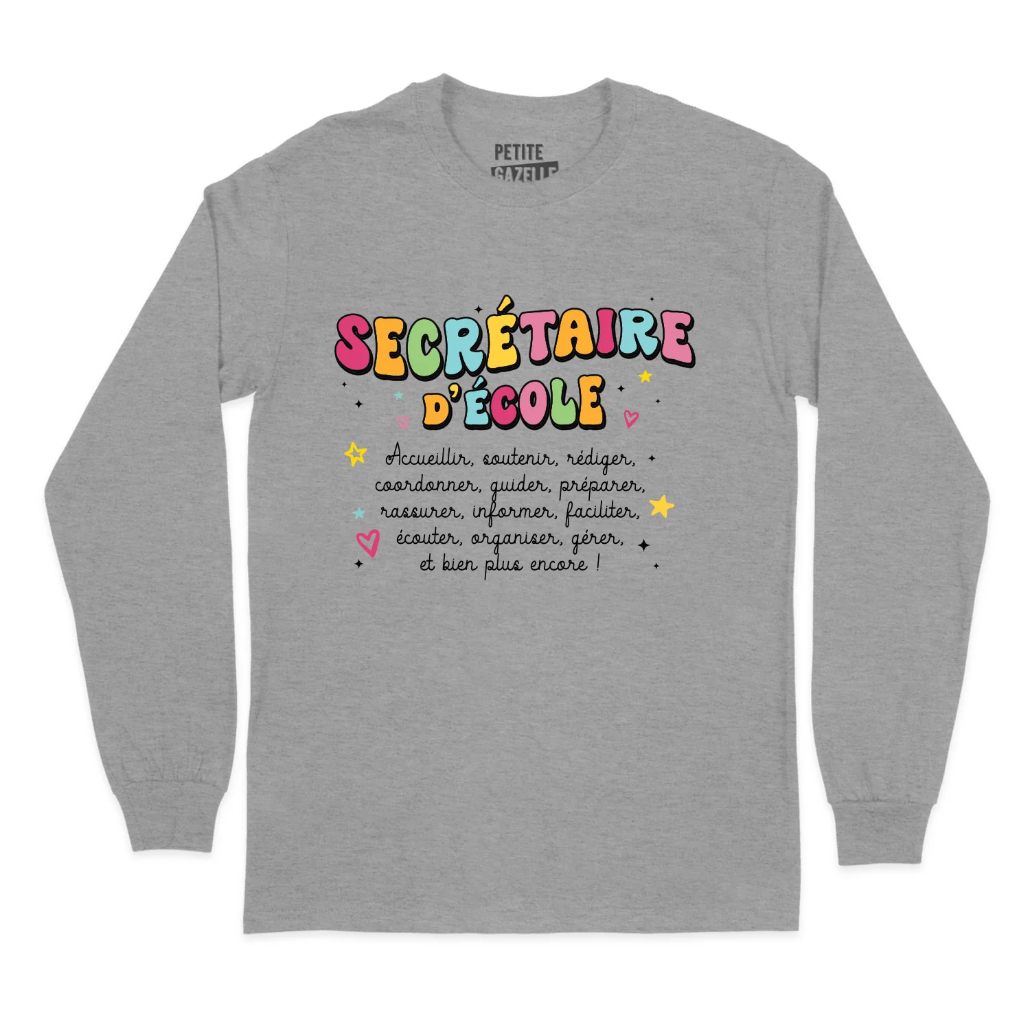 T-SHIRT À MANCHES LONGUES | Secrétaire Groovy – Image 4