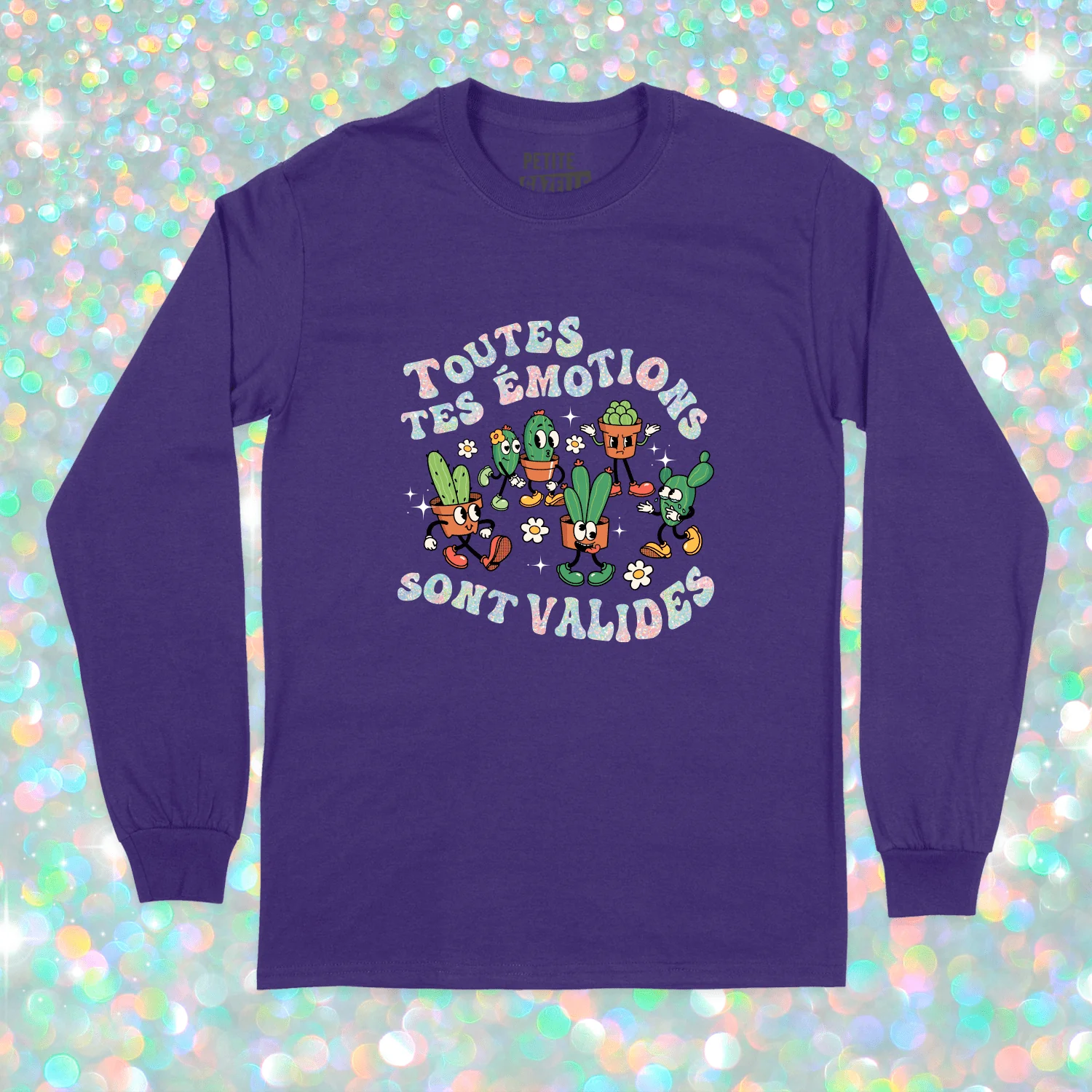 T-SHIRT À MANCHES LONGUES | Toutes tes emotions sont valides (Holographique) – Image 4