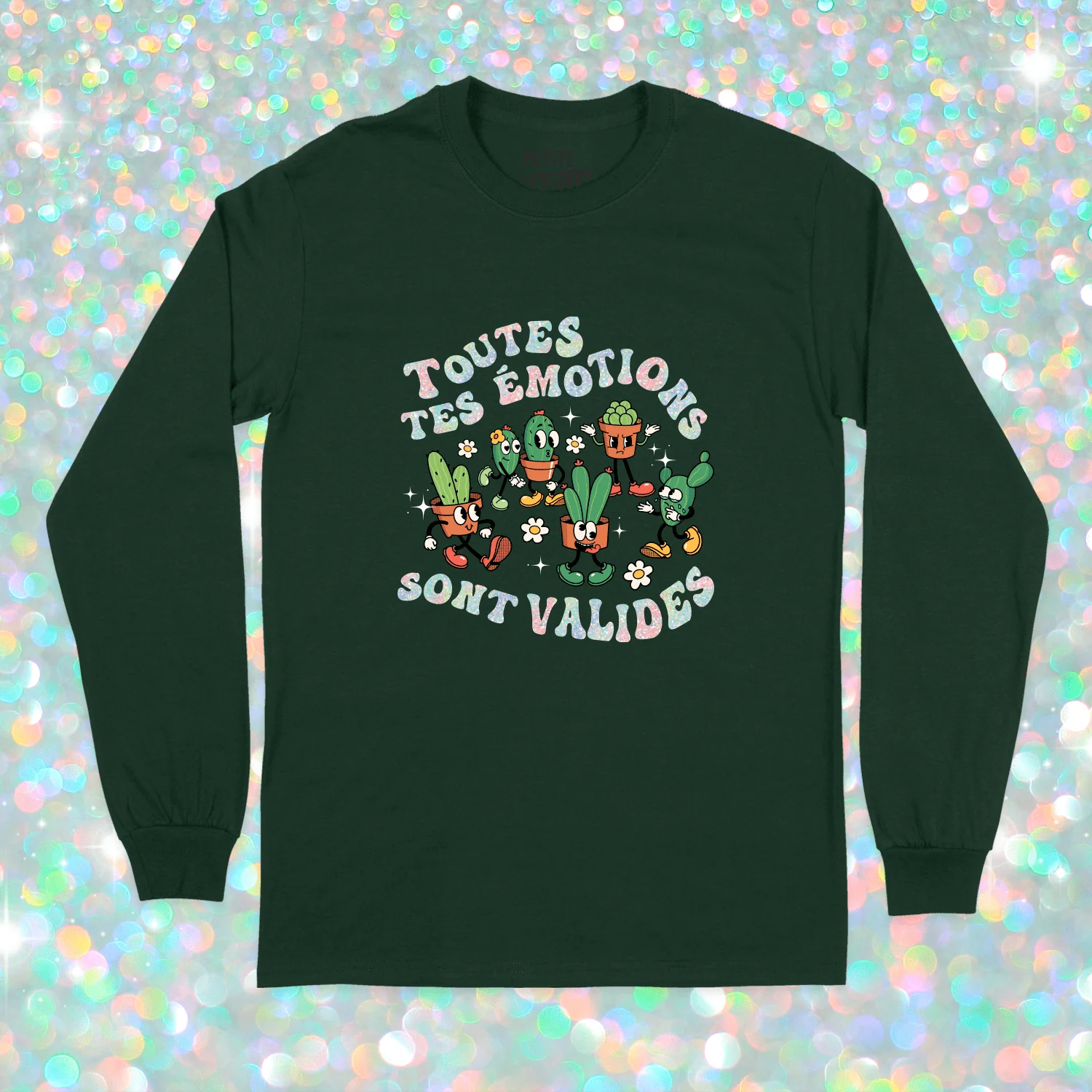 T-SHIRT À MANCHES LONGUES | Toutes tes emotions sont valides (Holographique) – Image 9