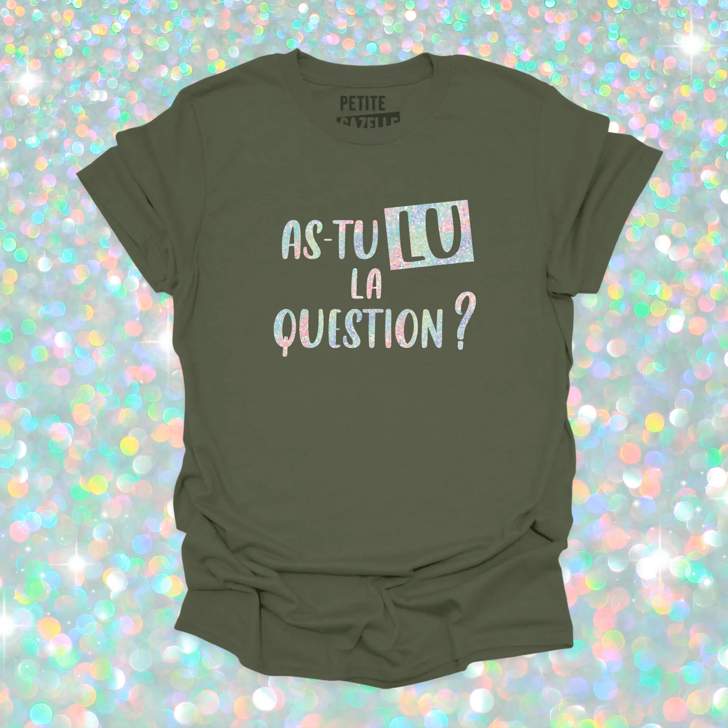 T-SHIRT COL ROND | As-tu lu la question ? (Holographique) – Image 8