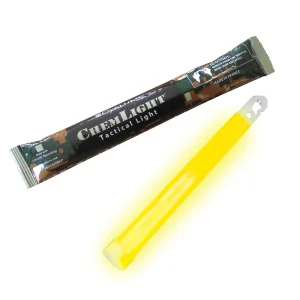 Bâton lumineux ChemLight 15 cm – 12 heures jaune – Cyalume