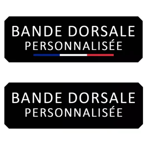 Bande dorsale personnalisée brodée