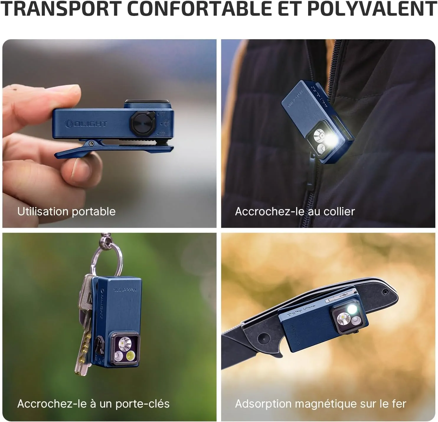 Olight Oclip Ultra | Mini lampe à clip avec faisceau large, concentré et UV – Image 4