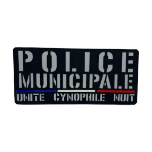 Bande Dorsale – Police Municipale – Unité Cynophile Nuit – lasercut