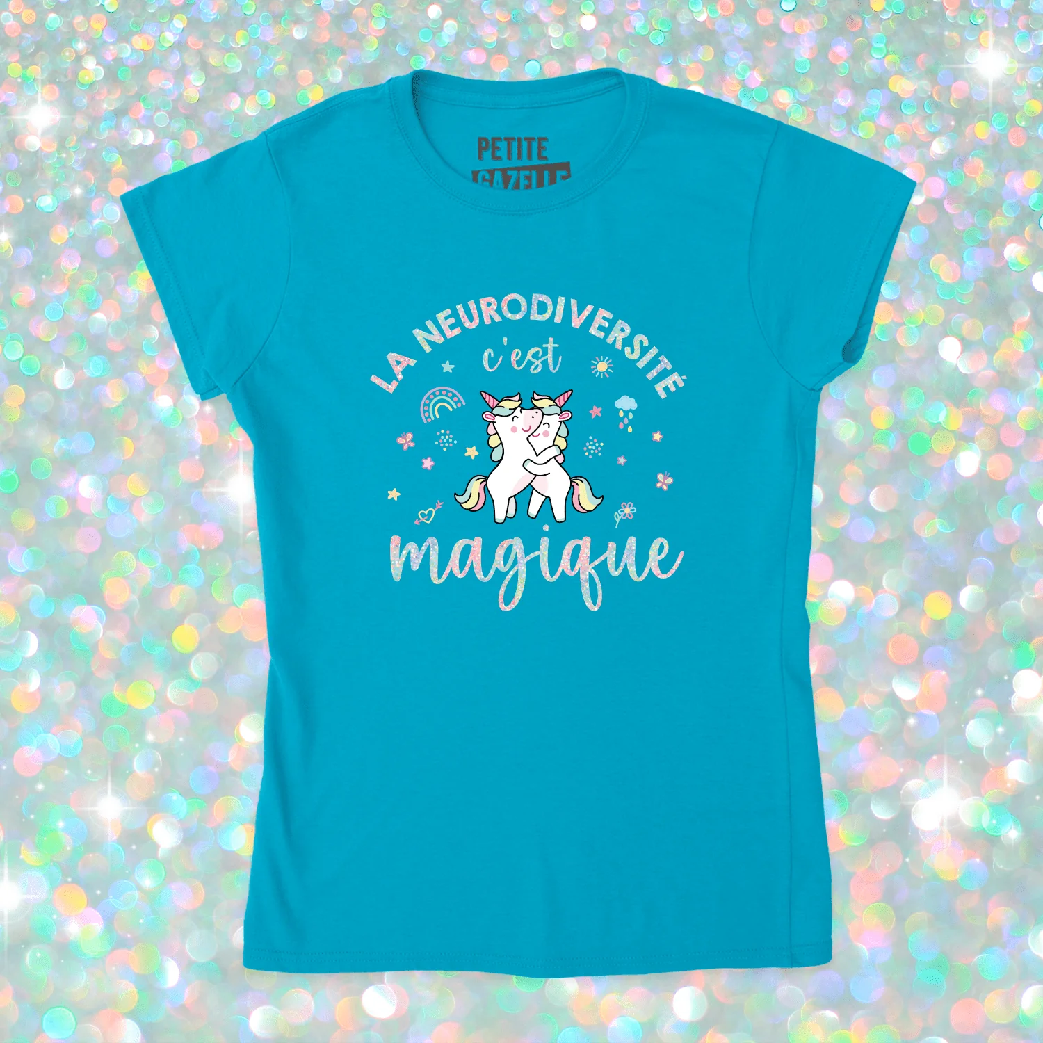 TSHIRT AJUSTÉ | La neurodiversité c'est magique (Holographique) – Image 6