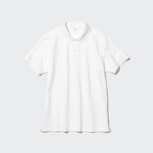 Polo Uniqlo Dry Pique Homme Blanche Y6398541