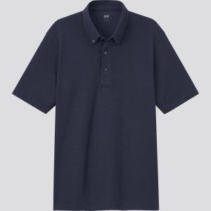 Polo Uniqlo Airism Pique 2021 Season Homme Bleu Marine K3514087