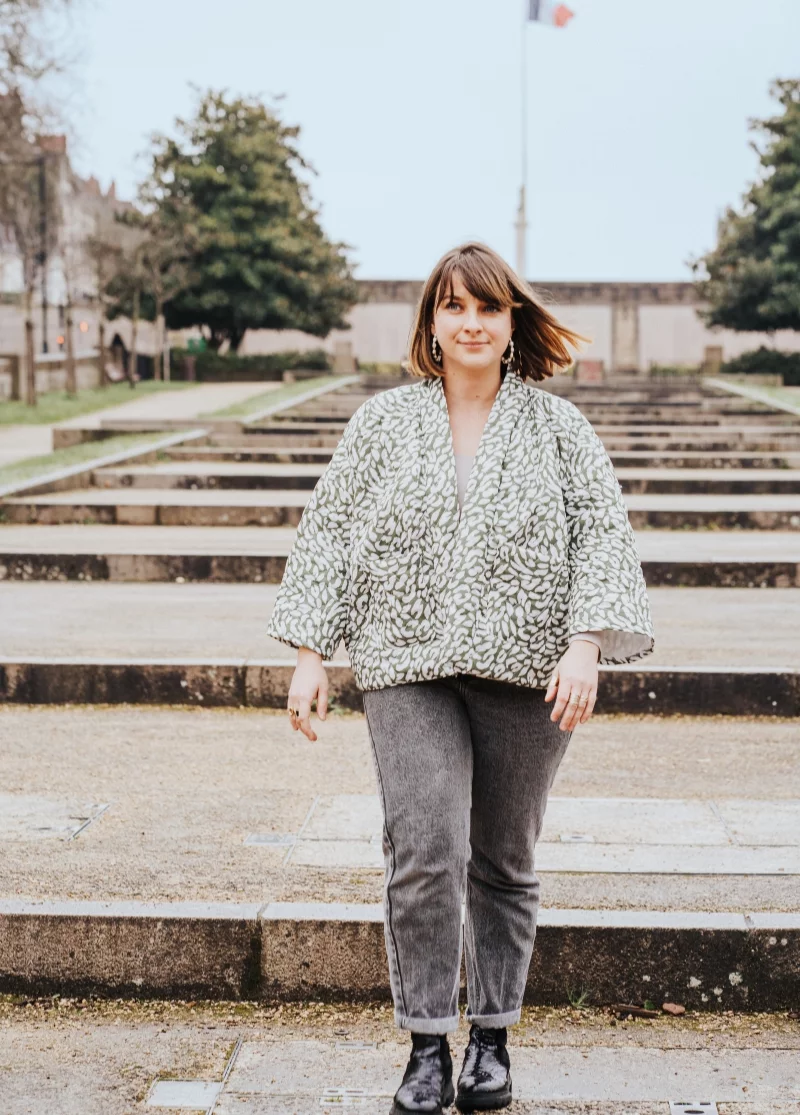 Veste kimono femme matelassée WILD – seconde main – taille 1 – Image 2