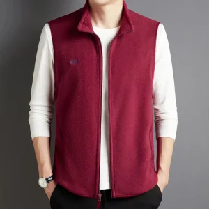 Veste Polaire Sans Manches Rouge