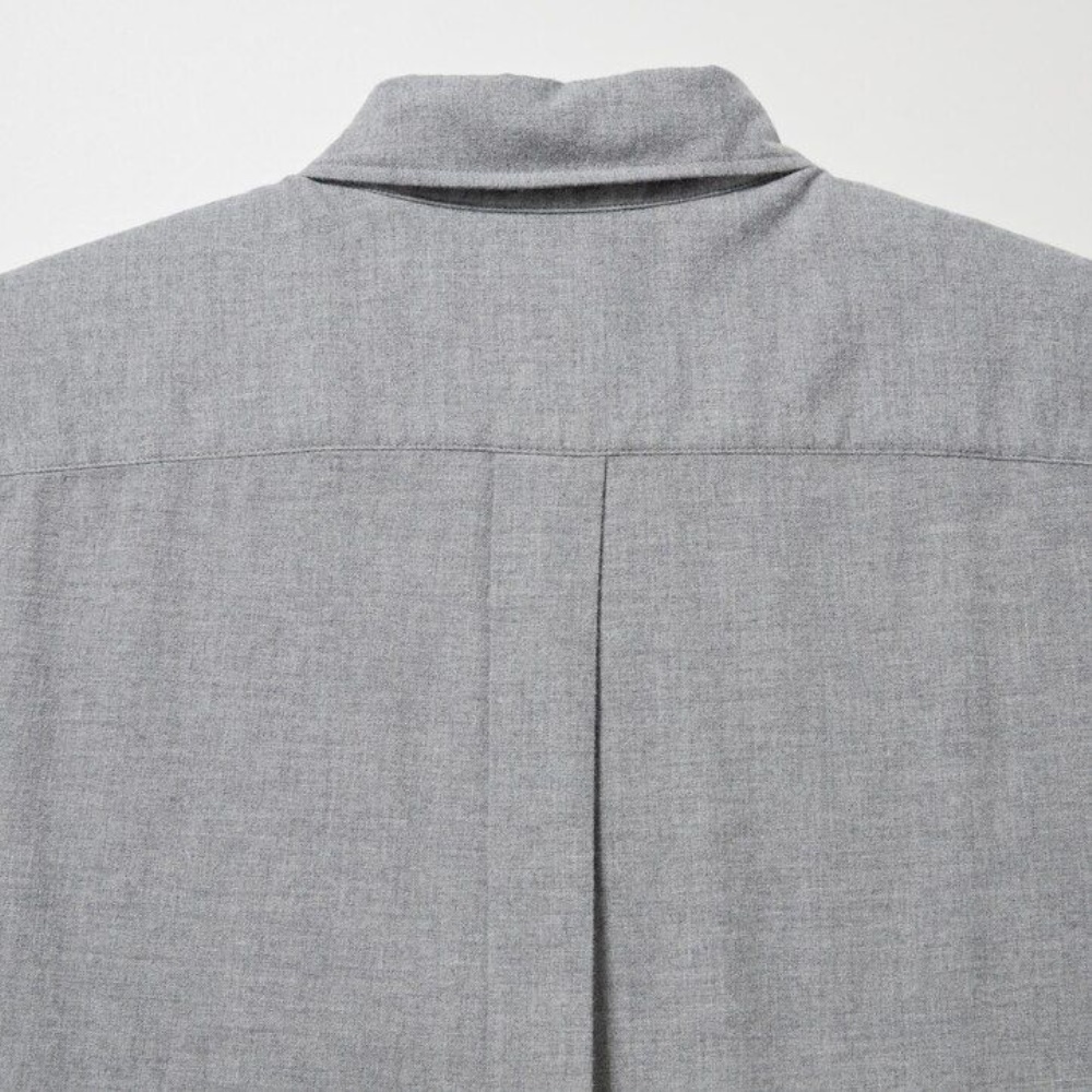 Chemises Uniqlo Flannel Regular FiT-Shirt Button Down Collar Homme Blanche X4613095 – Image 7