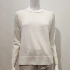 Pull col rond écru