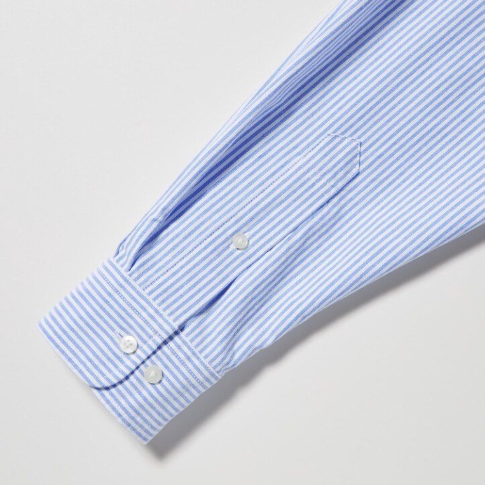 Chemises Uniqlo Coupe Régulière Rayé Oxford Homme Grise U9768203 – Image 5